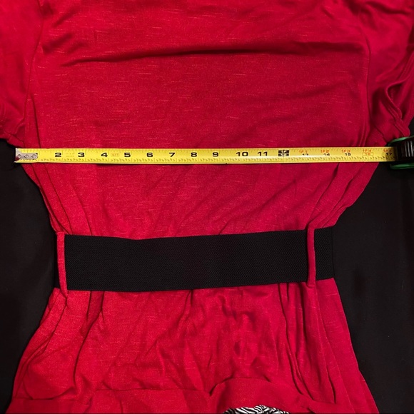 Red & Black Striped Cardigan Blouse (Size L) - Picture 4 of 4